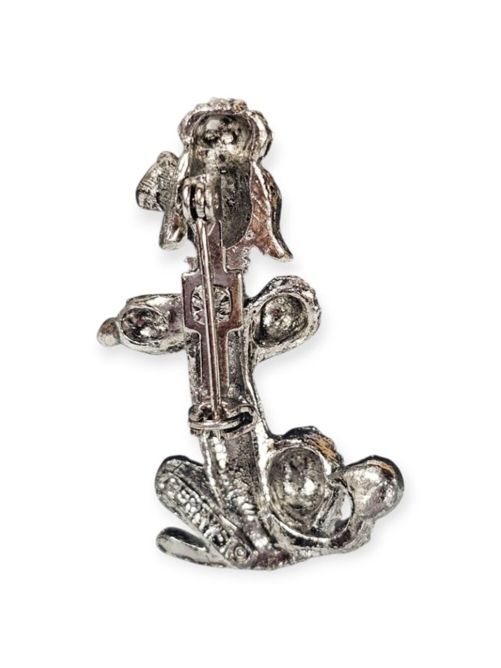Estate Gerry’s Silver Tone Standing Dancing Poodle Dog Brooch Pin 1.5” VTG - Picture 2 of 4